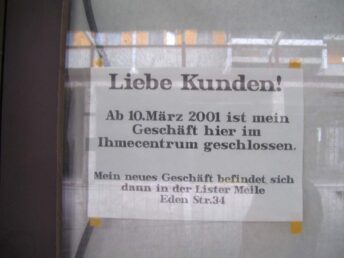 Geschäfte geschlossen