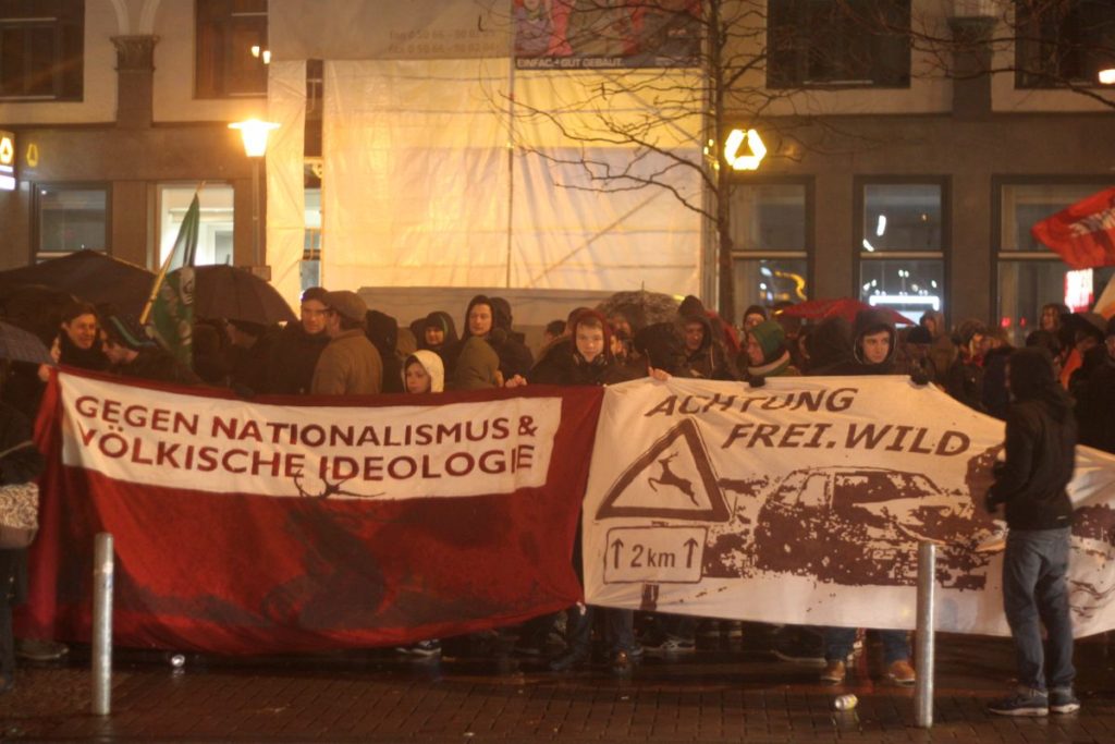 Protest gegen das FreiWild Konzert