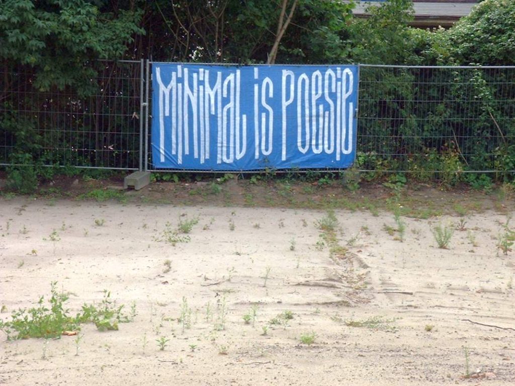 Minimal is Poesie