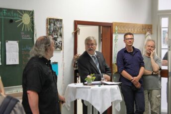 Bürgermeister Klaus-Dieter Scholz und Bezirksbürgermeister Rainer Jörg Grube