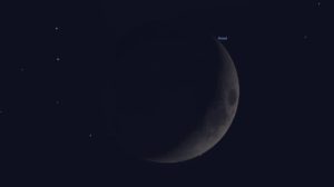 So könnte der Mond im Teleskop aussehen (Bild: Sternwarte Hannover)