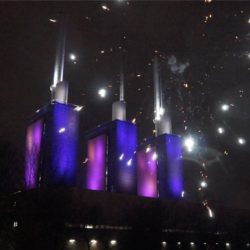 Virtuelles Feuerwerk am Heizkraftwerk Linden