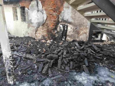 Lindener Turm Feuerholz verbrannt