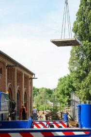 Wasserkunst Brücke am Kran