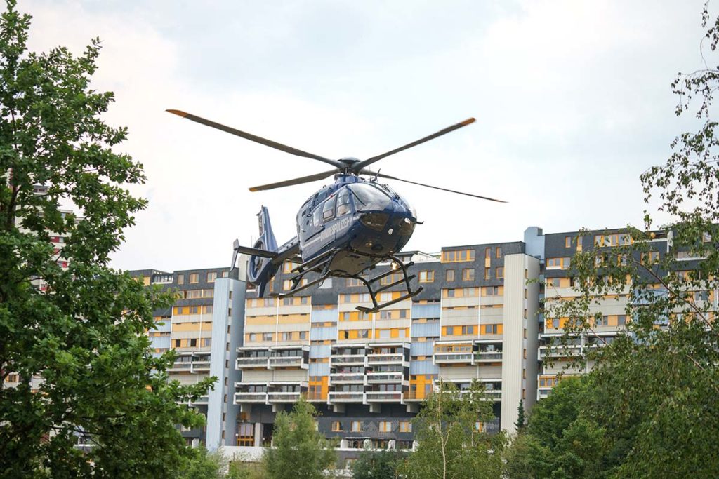 Hubschrauber im Anflug