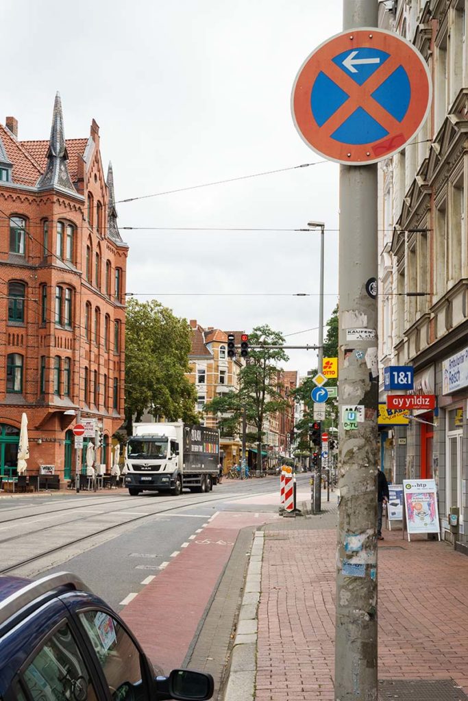 Fahrradschutzstreifen Limmerstraße
