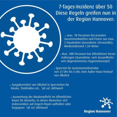 Regeln Region Hannover ab Mittwoch