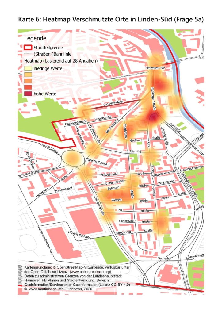 Karte 6: Heatmap_Verschmutzte Orte