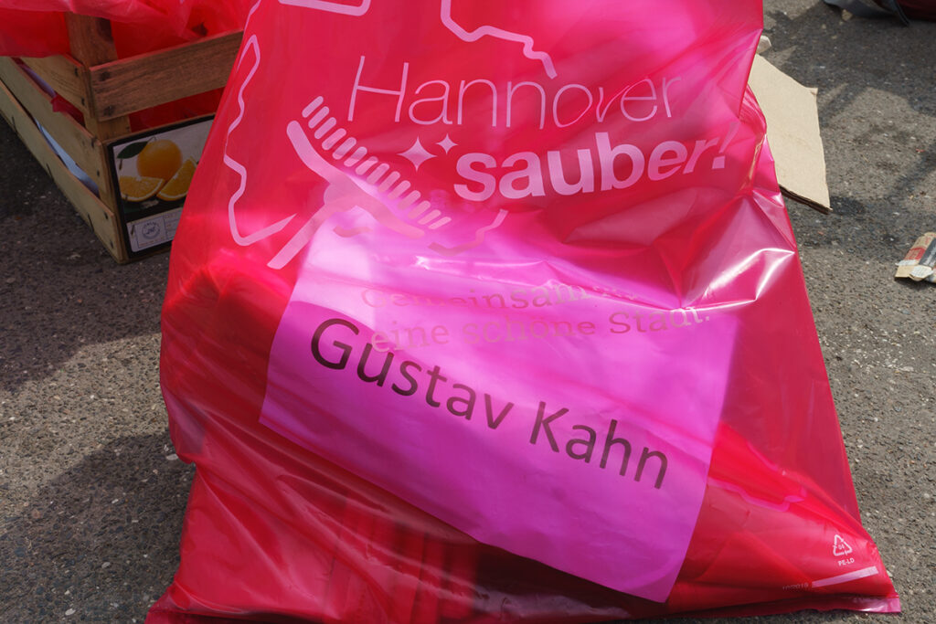 Sack mit Name vom Initiator
