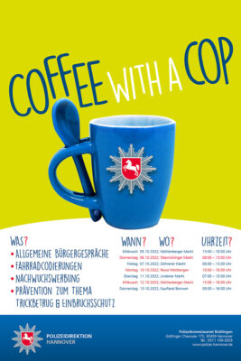 Poster coffee with a cop