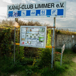 Kanu-Club Limmer e.V. Schild an der Zufahrt