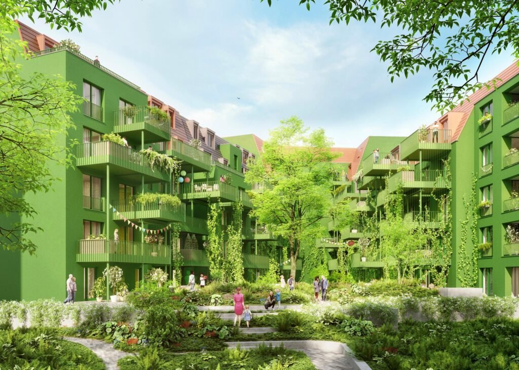 Illustration Eleonorenhof Ansicht Innenhof