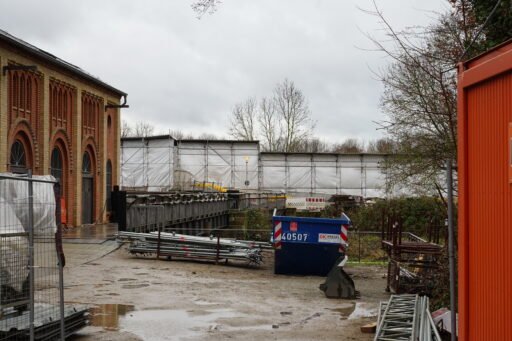 Wasserkunst Baustelle, Blick über Baustelle 18.02.23