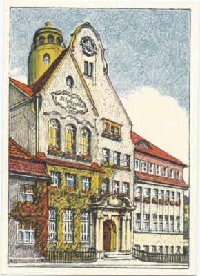 Postkarte Friederikenschule 1920