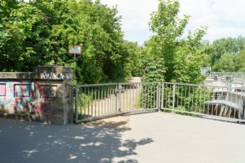 Brücke Wasserkunst barrierefreier Aufgang Rampe