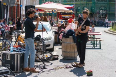 Blaues Wunder Lindener Butjermeile 2023 Musiker Straße Lichtenbergplatz