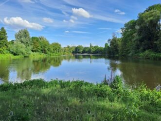 Teilung der Leine und dem Leine-Abstiegskanal