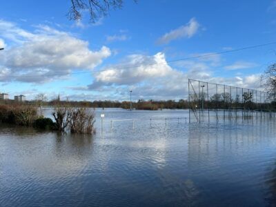Hochwasser im Stockhardtweg in Limmer