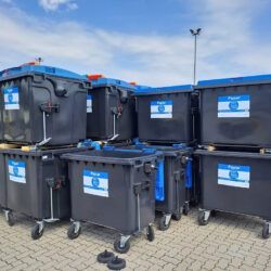 aha Blaue Container