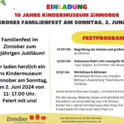 Jubiläumsfest des Kindermuseum Zinnober