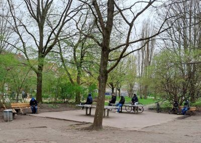 Bänke am nördlichen Ende der Stärkestraße