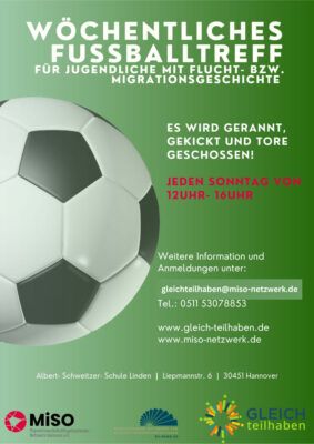 Flyer GLEICH teilhaben Fußballtreff 2024