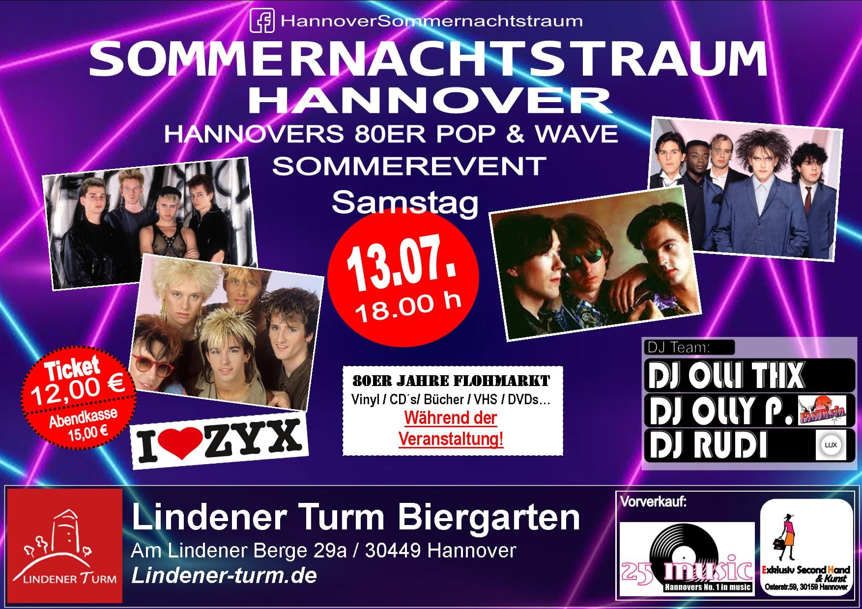 80er Pop&Wave Sommernachtstraum Hannover