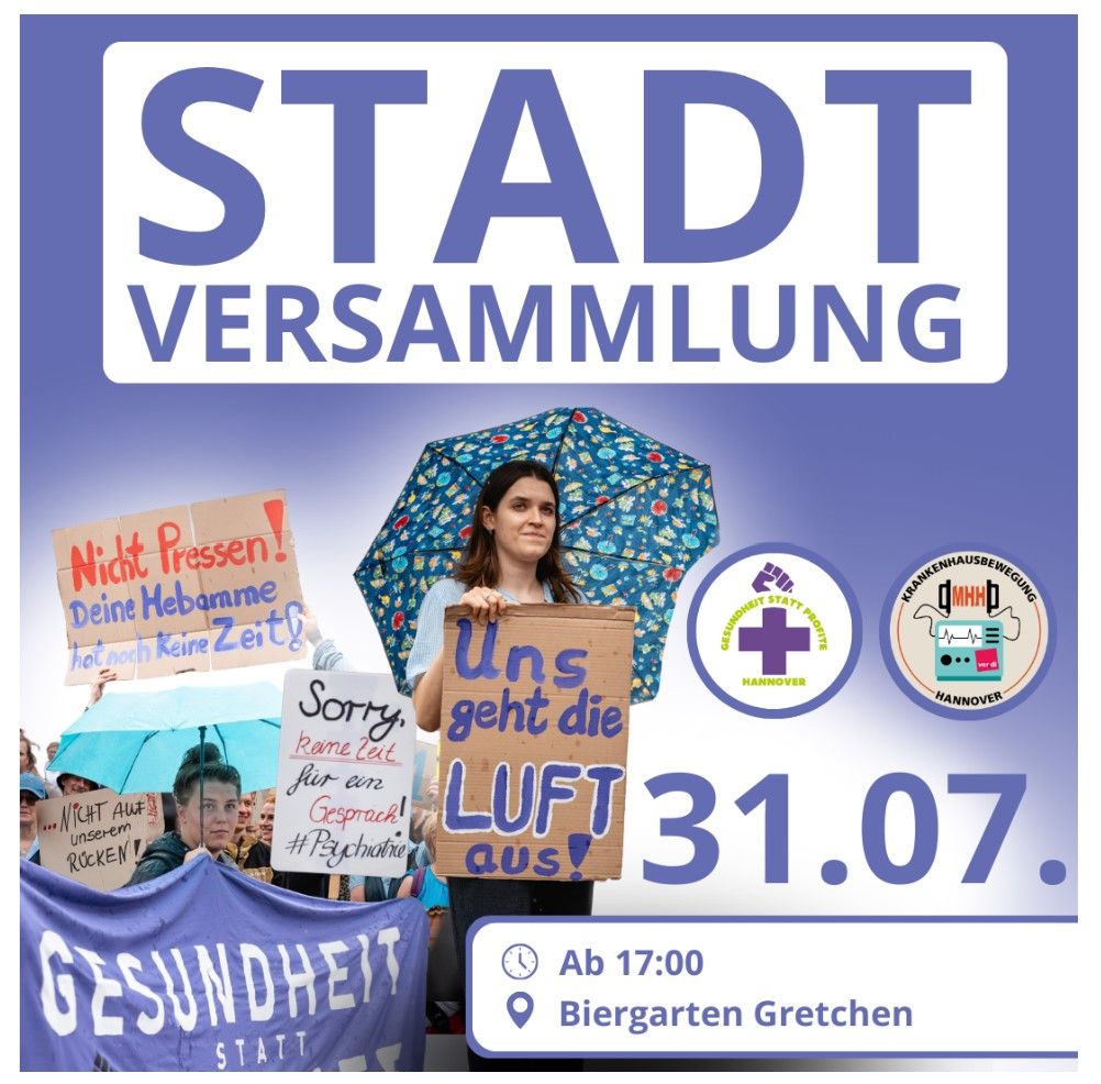 Stadtversammlung von MHH Beschäftigten