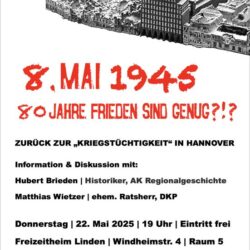 8. Mai 1945: 80 Jahre Frieden sind genug?
