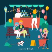 Gartencafé mit Outdoorspiele