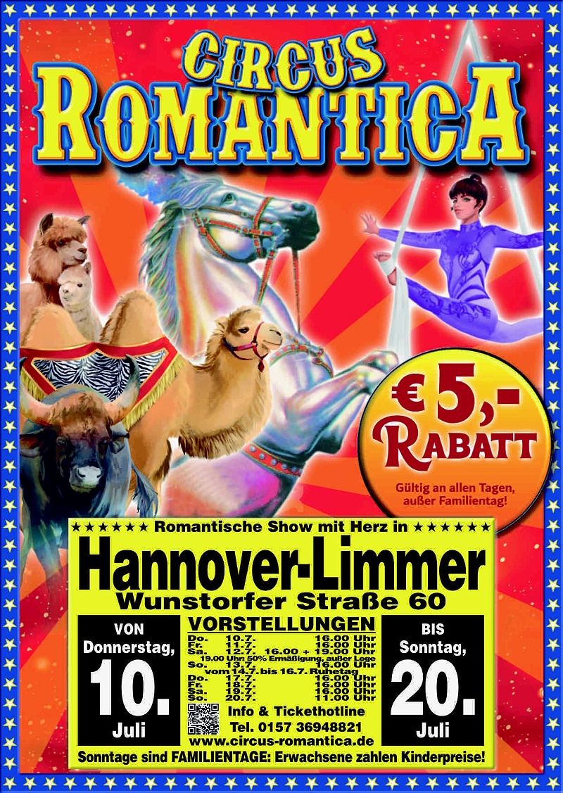 Circus ROMANTICA bezaubert Hannover-Limmer