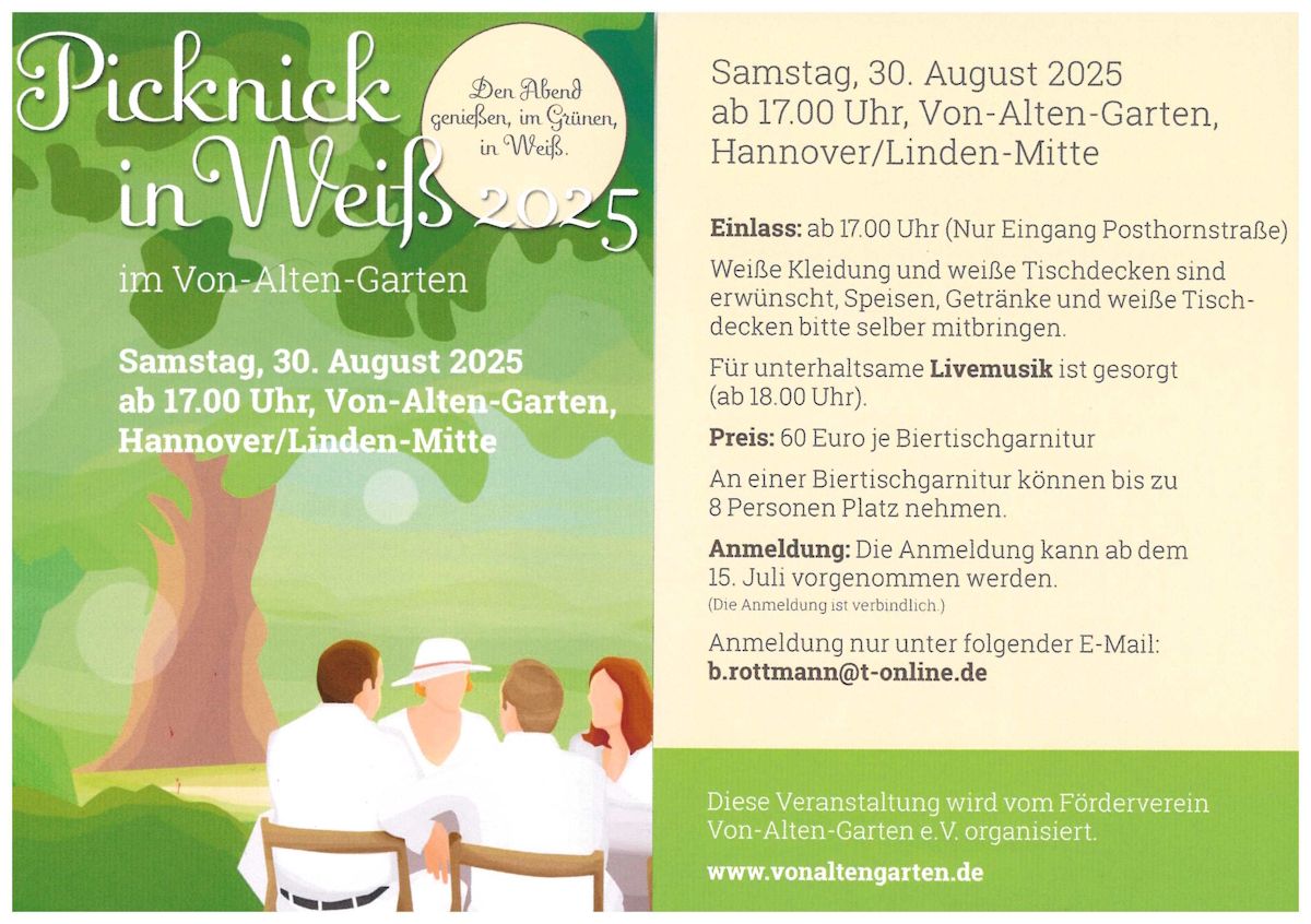 Picknick in Weiß