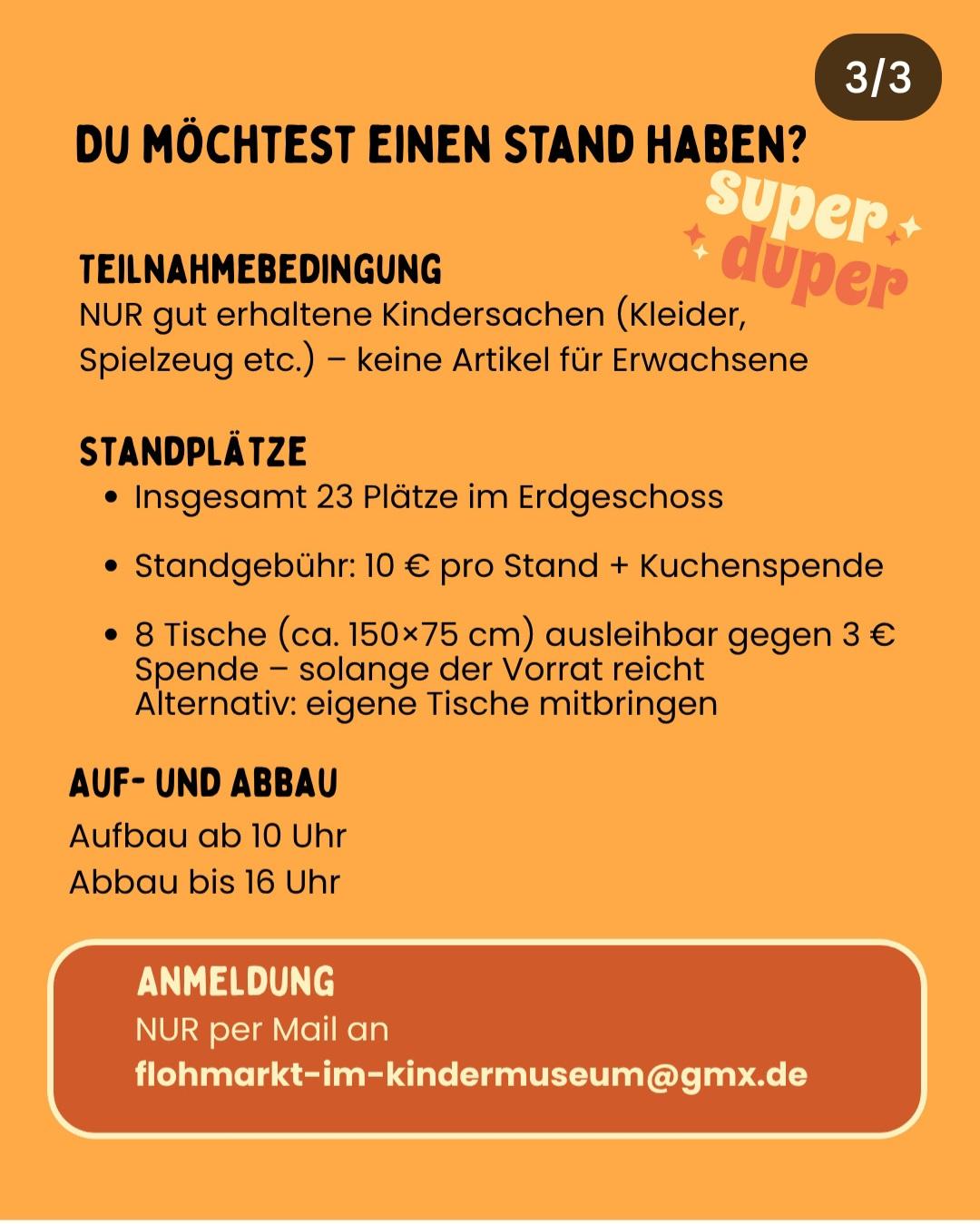 Kinderflohmarkt im Kindermuseum Zinnober