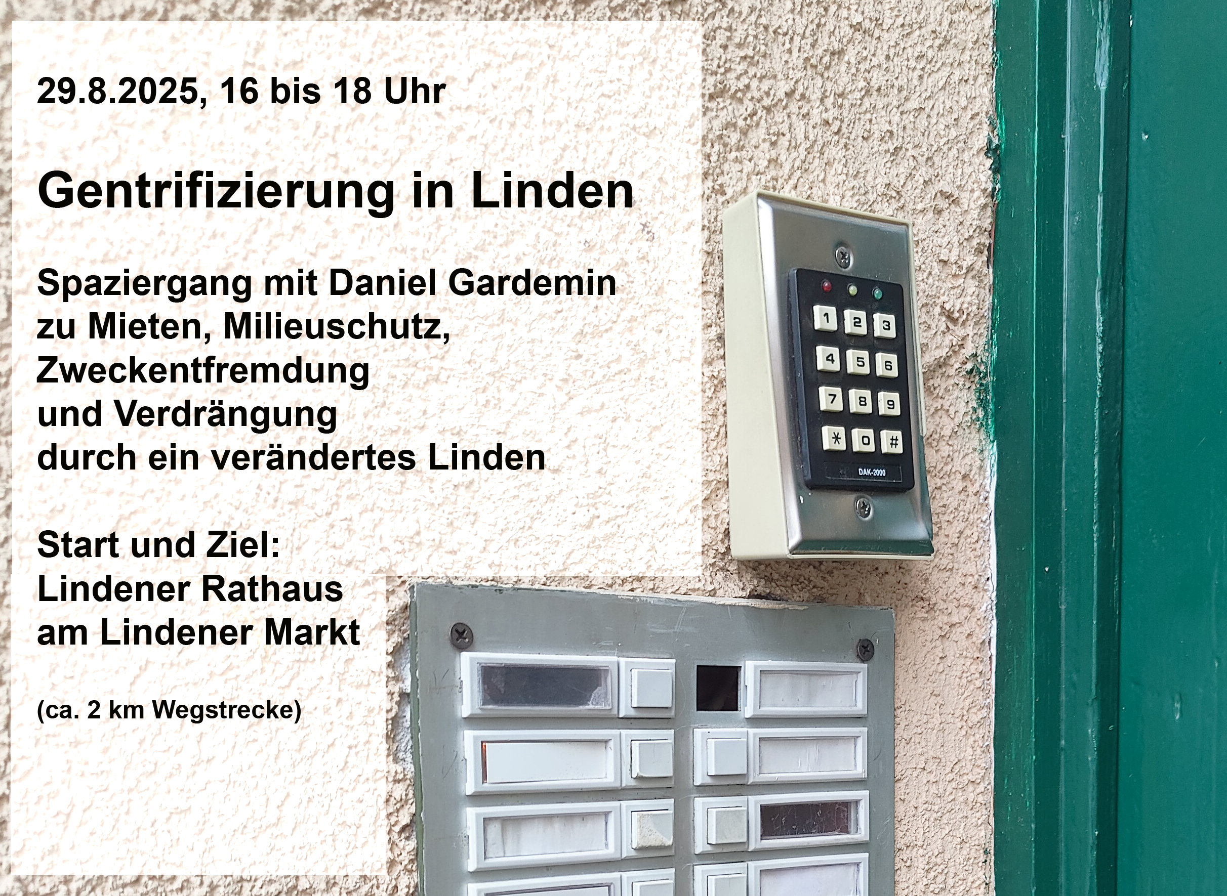 Gentrifizierung in Linden - Spaziergang mit Daniel Gardemin
