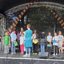 Diese Schüler vertreten das Konzept der Schule mit Courage