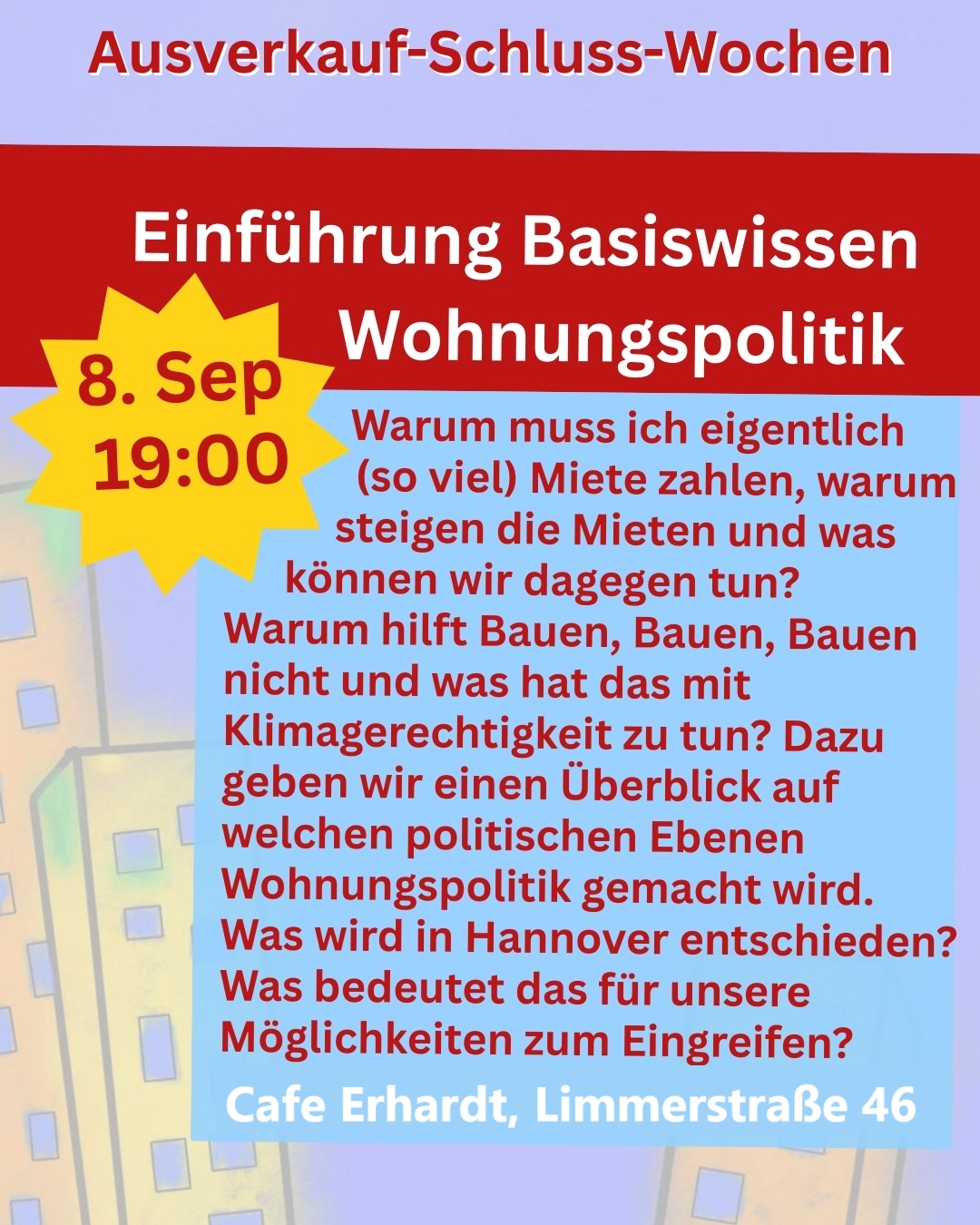Ausverkauf-Schluss-Wochen: Einführung Basiswissen Wohnungspolitik