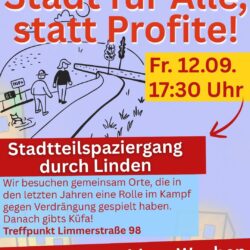 Stadtteilspaziergang Linden im Rahmen der Ausverkaufschlusswochen