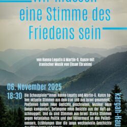 „Wir müssen eine Stimme des Friedens sein!“