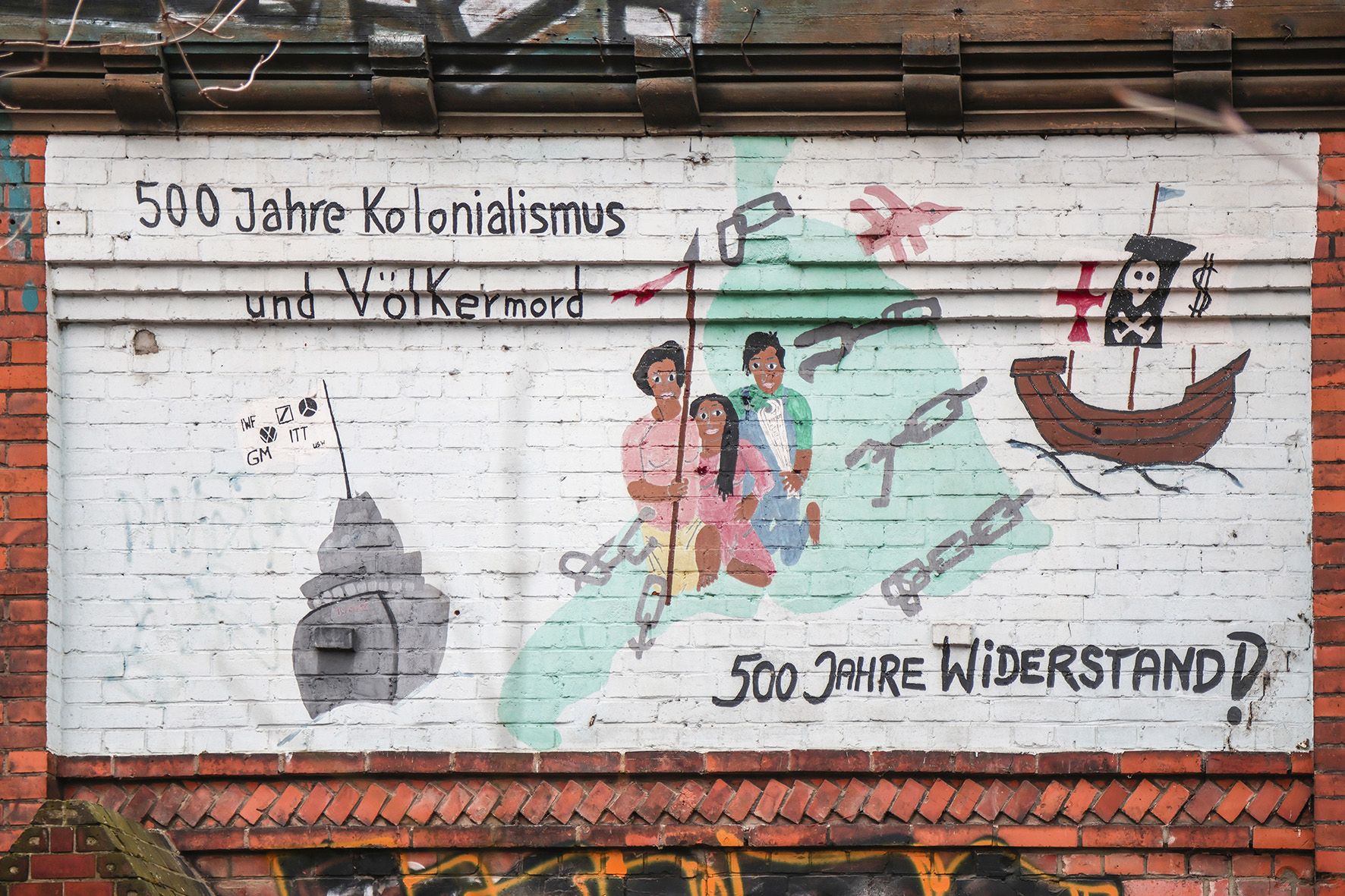 Wandbild zu 500 Jahre Kolonialismus