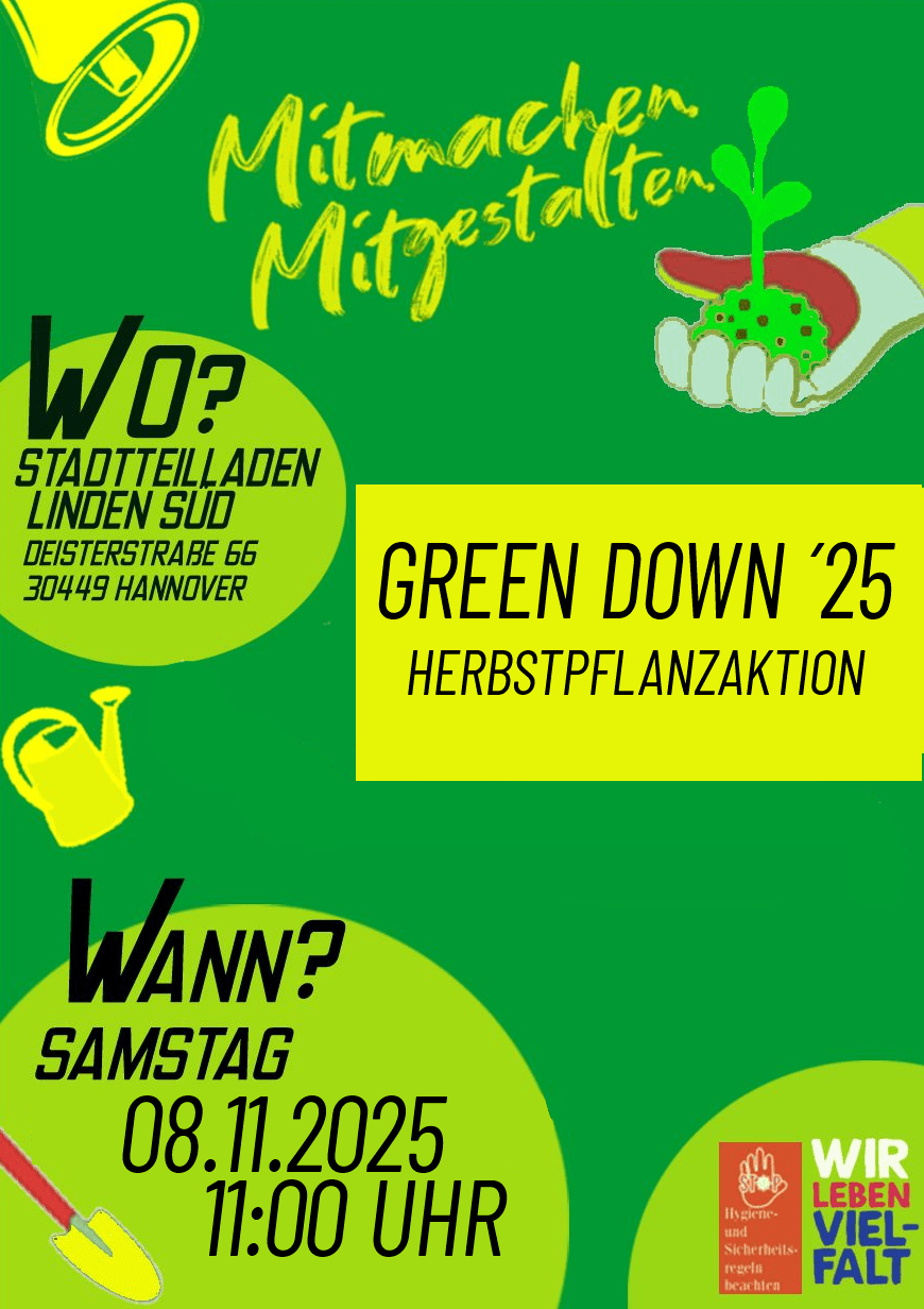 Traditionelles GreenDOWN Deisterstraße im Rahmen der Veranstaltungsreihe KIEZpanorama