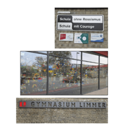 Plakate Eingang Gymnasium Limmer