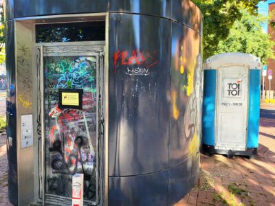 Toilette Küchengarten gesperrt