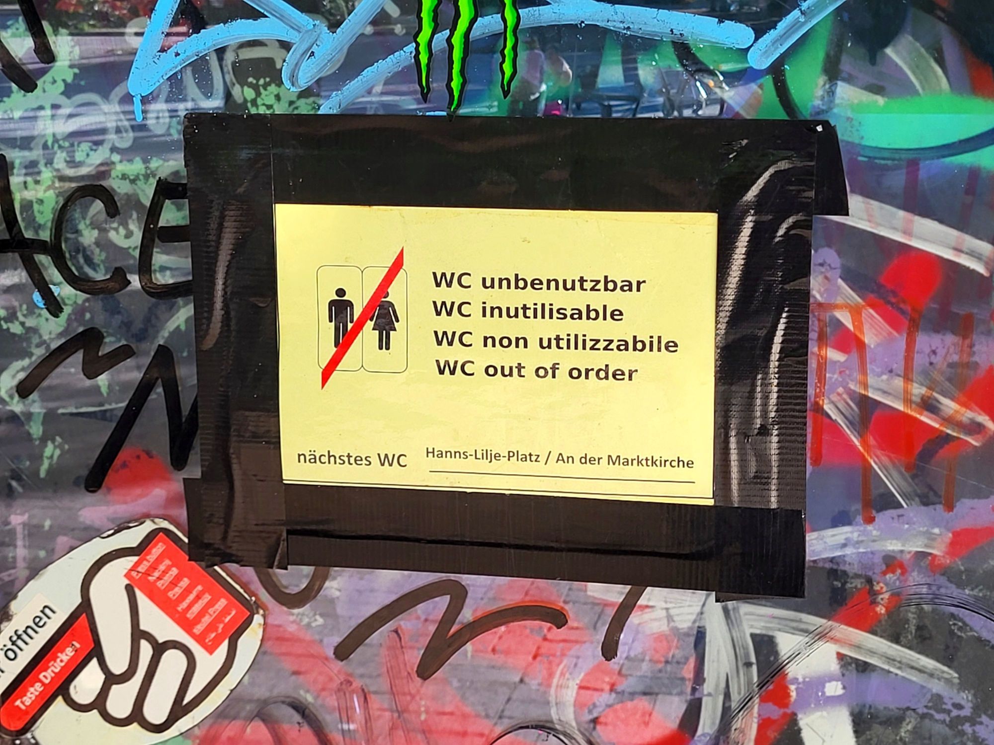 WC Küchengarten unbenutzbar