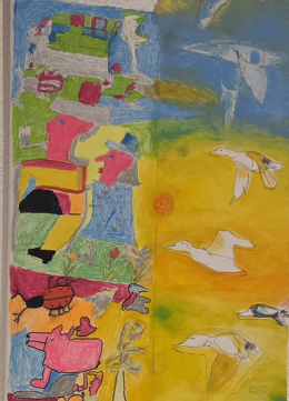 Kunst-Ausstellung Fliegende Blume