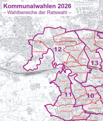 Wahlbereiche Hannover-West für Kommunalwahl 26