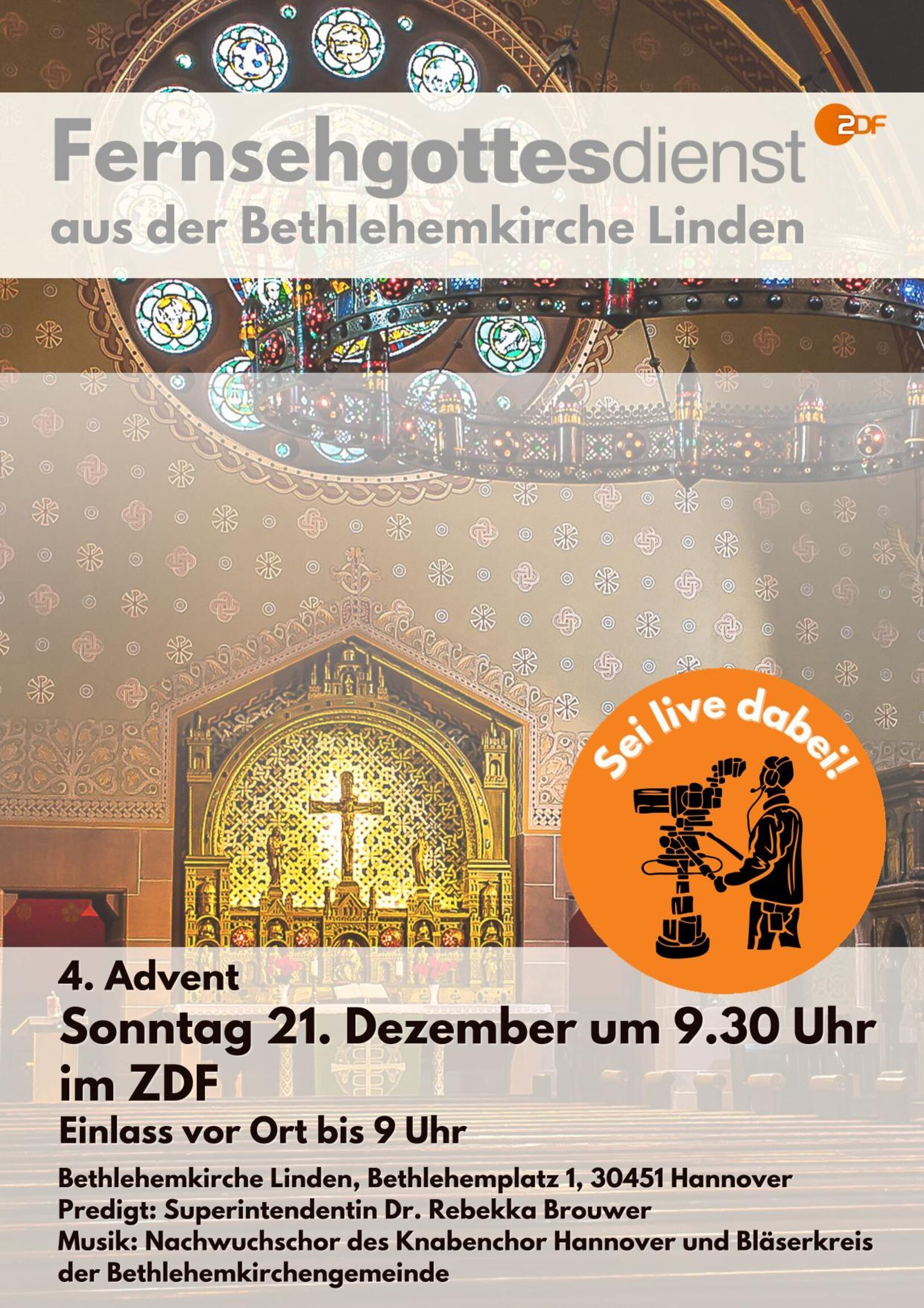 ZDF-Fernsehgottesdienst in der Bethlehemkirche
