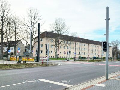 Unfertige Ampel Petermannstraße Ecke Badenstedter Straße