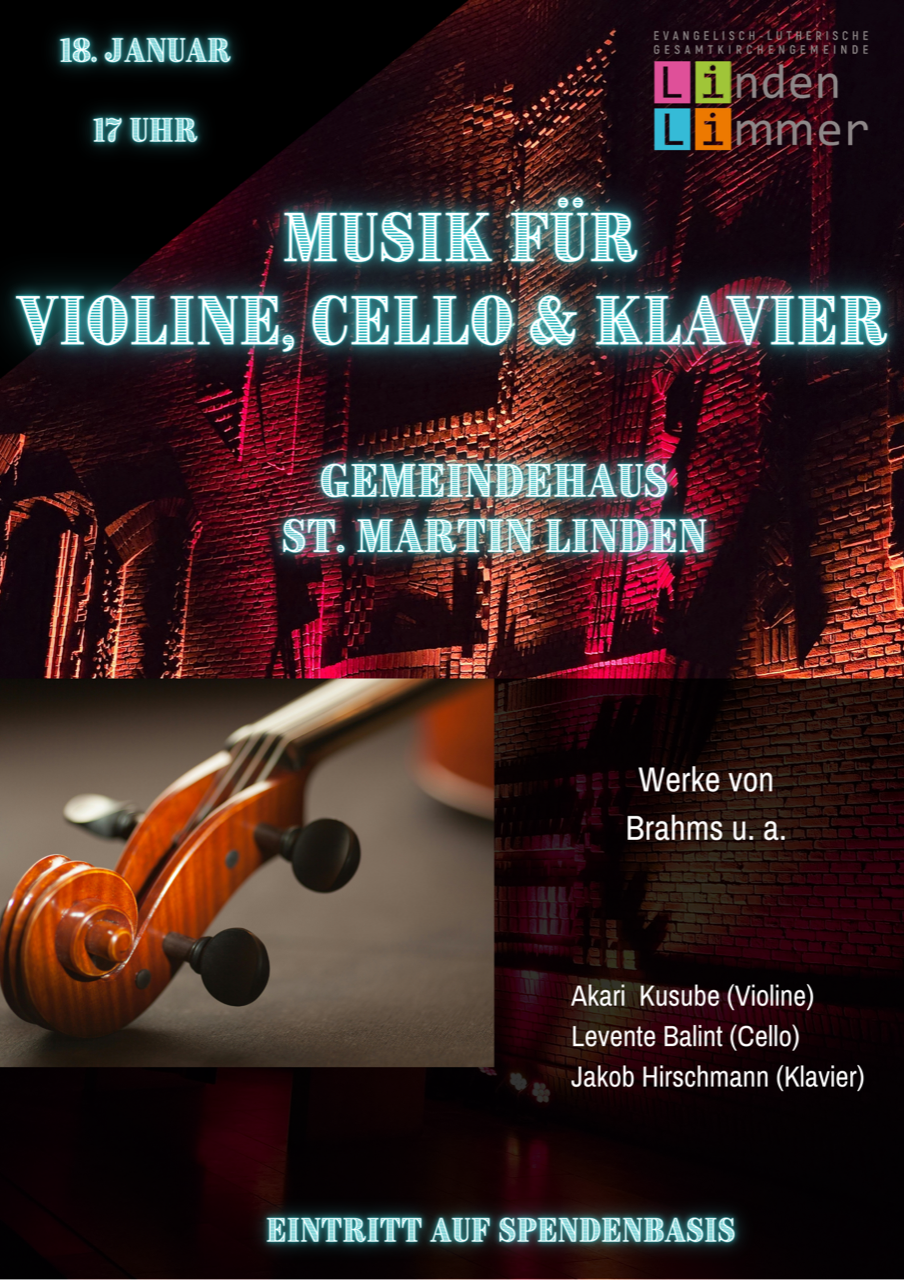 Kammermusik in St. Martin - Musik für Klavier, Cello und Violine