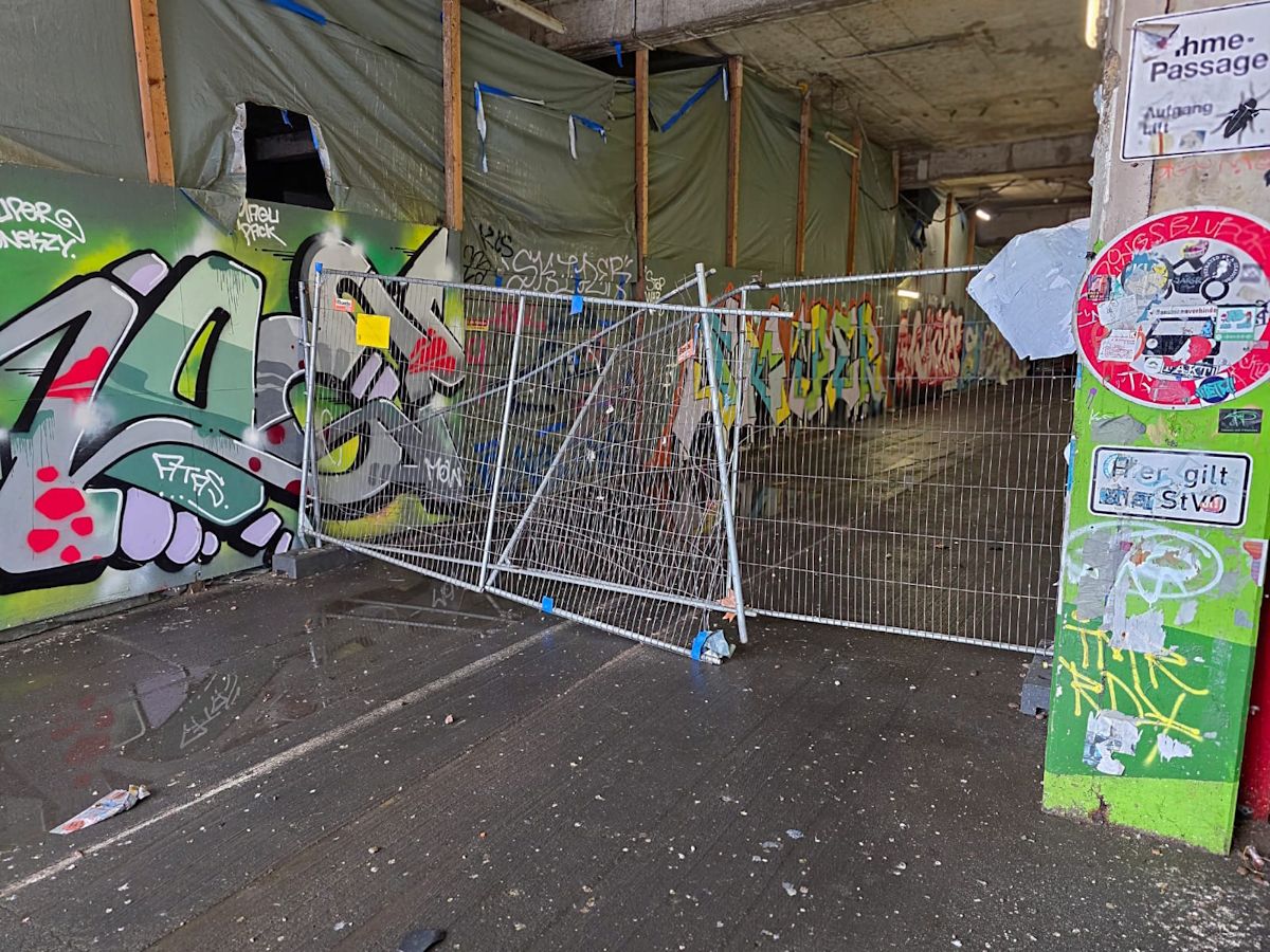 Die provisorische Durchwegung ist seit langem gesperrt