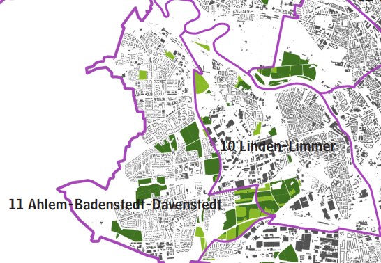 Verteilung der Kleingärten
